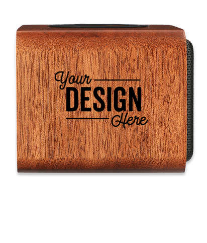 Laser Engraved Wood Bluetooth Speaker with Wireless Charging Pad - Wood