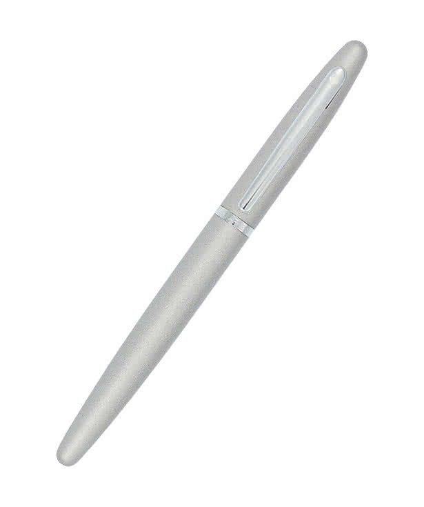 Laser Engraved Sheaffer VFM Brushed Chrome Rollerball (black ink)