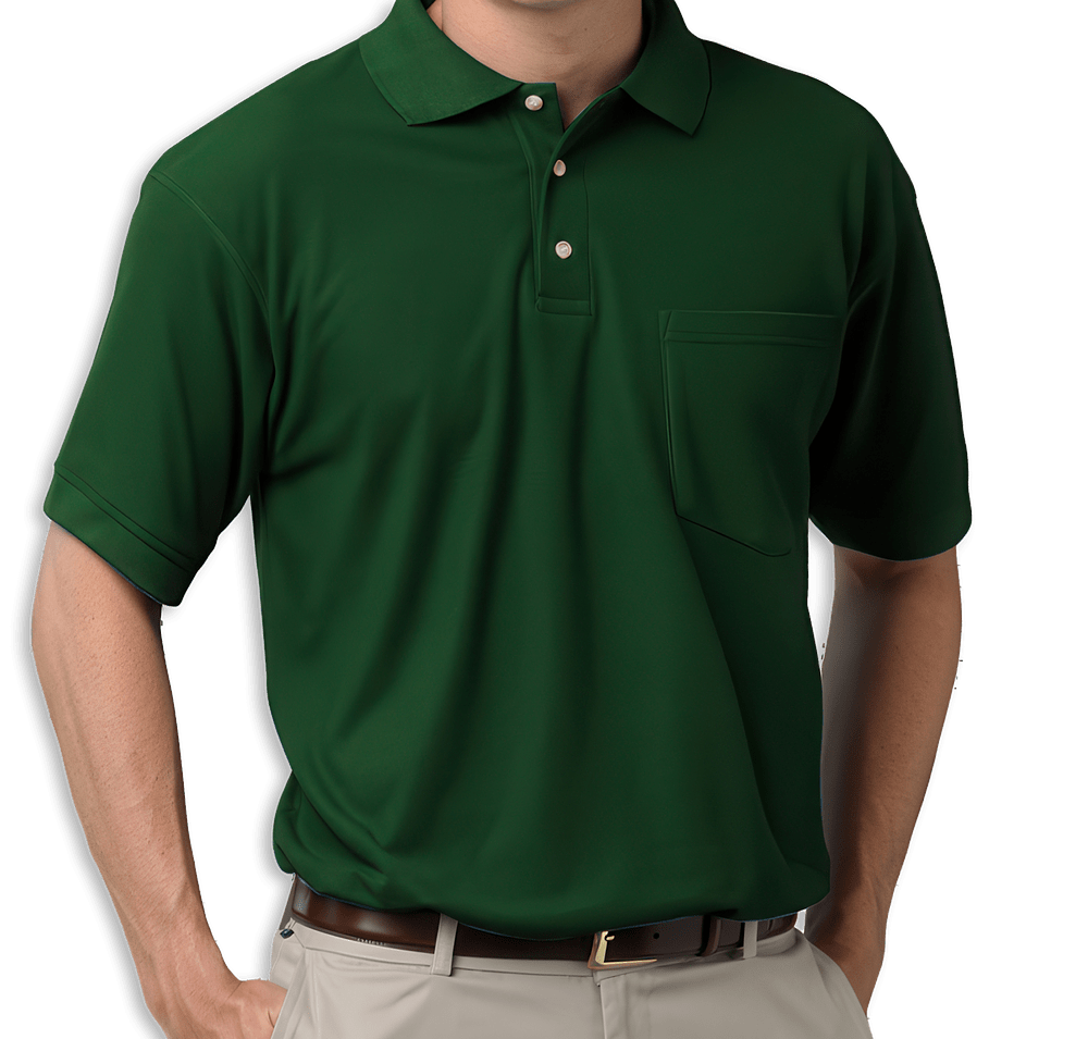 Blue Generation Scotchgard Treated Pique Pocket Polo - Embroidered-default