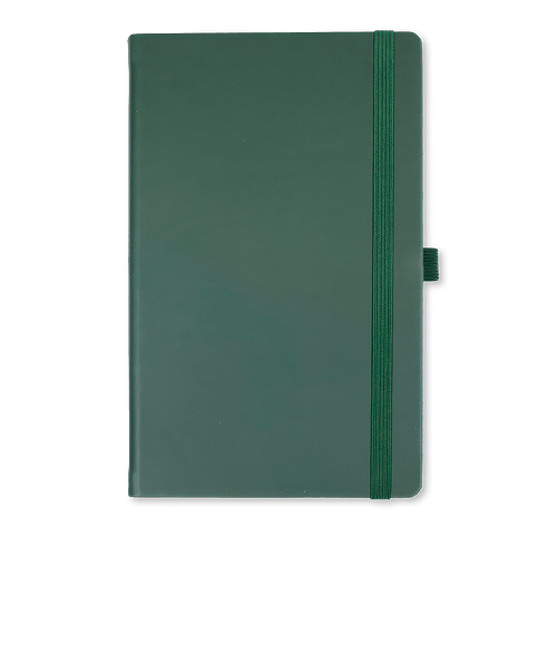 Castelli Debossed All Color Medio Lined Hard Cover Notebook in Green