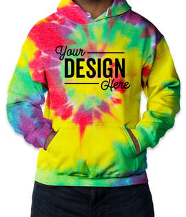 Dyenomite Tie-Dye Pullover Hoodie - Color: Classic Rainbow