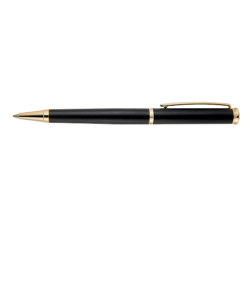 Hugo Boss Laser Engraved Sophisticated Ballpoint Pen (blue ink) in Black