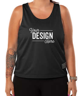 Augusta Women's Mesh Reversible Pinnie - Color: Black / White