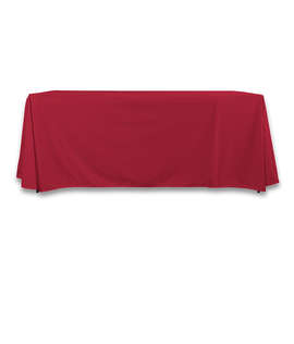 Full Color 6' LazerLine Throw Tablecloth - Color: Red
