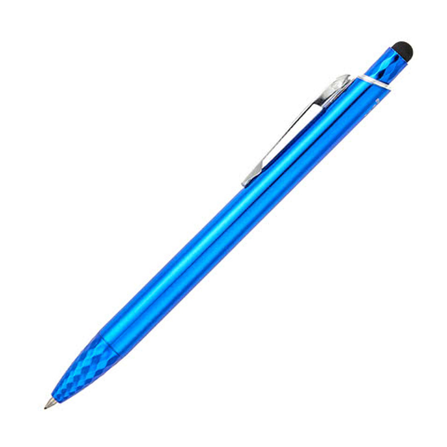 Laser Engraved Brite Recycled Aluminum Gel Stylus Pen (black ink) in Black