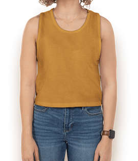 Next Level Women's Festival Lightweight Cropped Tank - Color: Antique Gold
