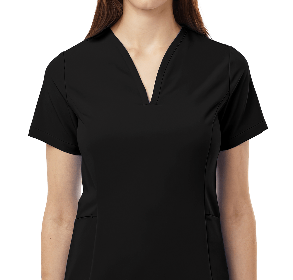 Jaanuu Women's Calix Fit & Flare V-Neck Scrub Top - Embroidered-default