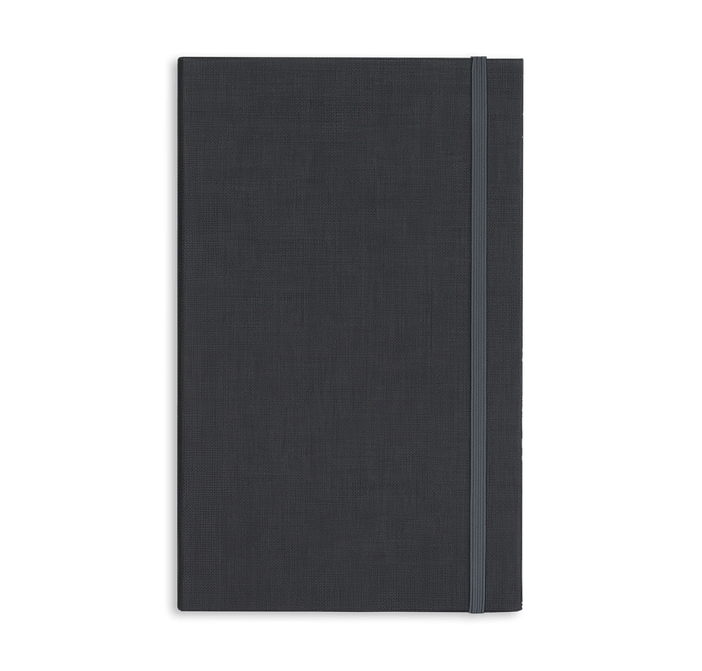 Castelli Debossed Linen Banded Medio Lined Hard Cover Notebook Gift Set-default