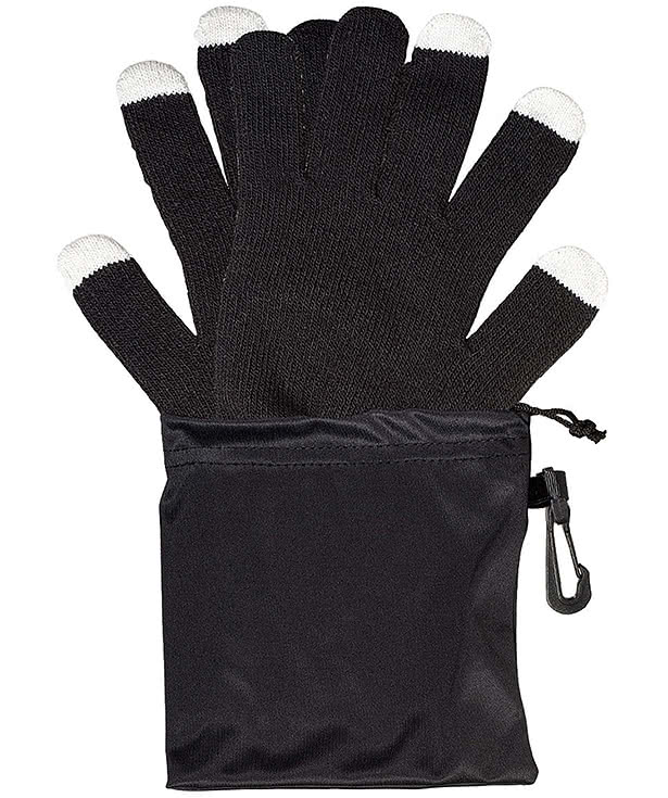 Touchscreen-Friendly Gloves with Pouch