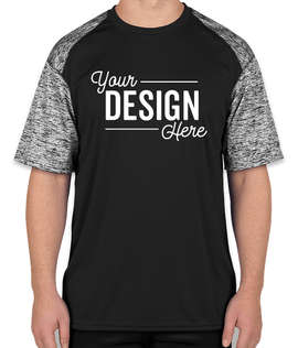 Badger Heather Sleeve Performance Shirt - Color: Black / Black Blend