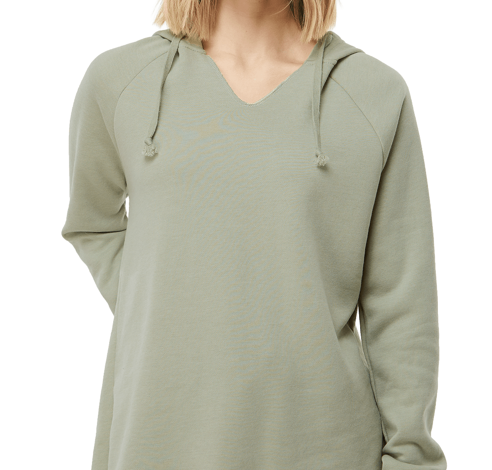 Independent Trading Women’s Lightweight California Wave Wash Pullover Hoodie-default