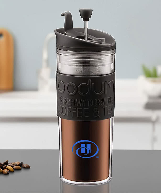 Full Color 15 oz. Bodum Travel French Press Coffee Maker