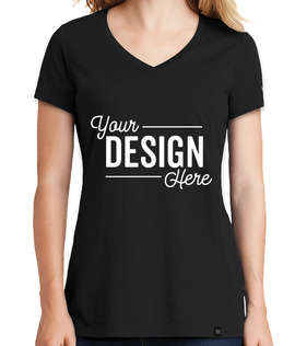 New Era Women's Heritage Blend V-Neck T-shirt - Color: Black