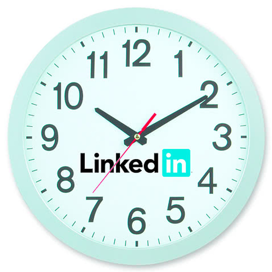 12" Slim Wall Clock in Black