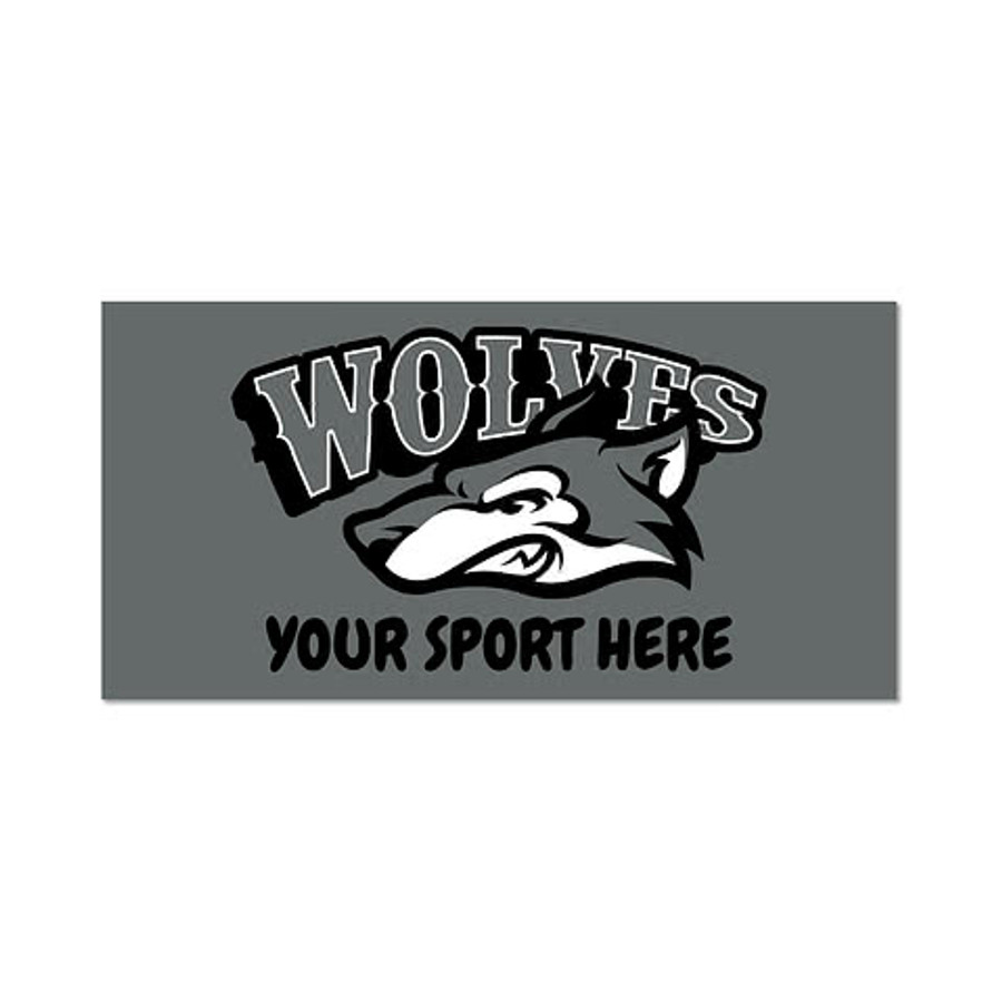 Full Color 4 in. x 2 in. Vinyl Rectangle Sticker in White