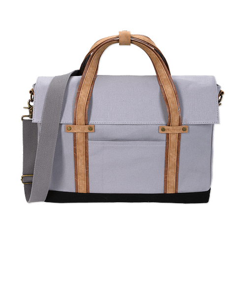 Full Color Kapston San Marco 15" Computer Messenger Bag in Gray