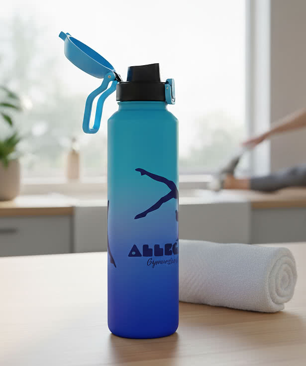 Full Color 27 oz. Chroma Tritan Flip Top Water Bottle with Carabiner