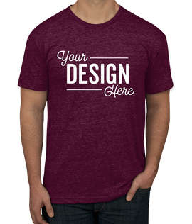 American Apparel USA-Made Tri-Blend Track T-shirt - Color: Tri-Cranberry