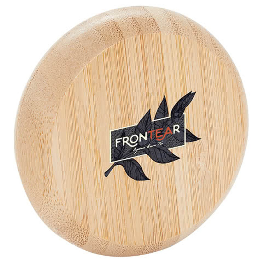 Full Color Bamboo Brush and Mirror Compact in Natural