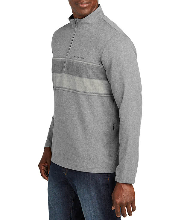 TravisMathew Balboa Chest Stripe Quarter Zip Pullover