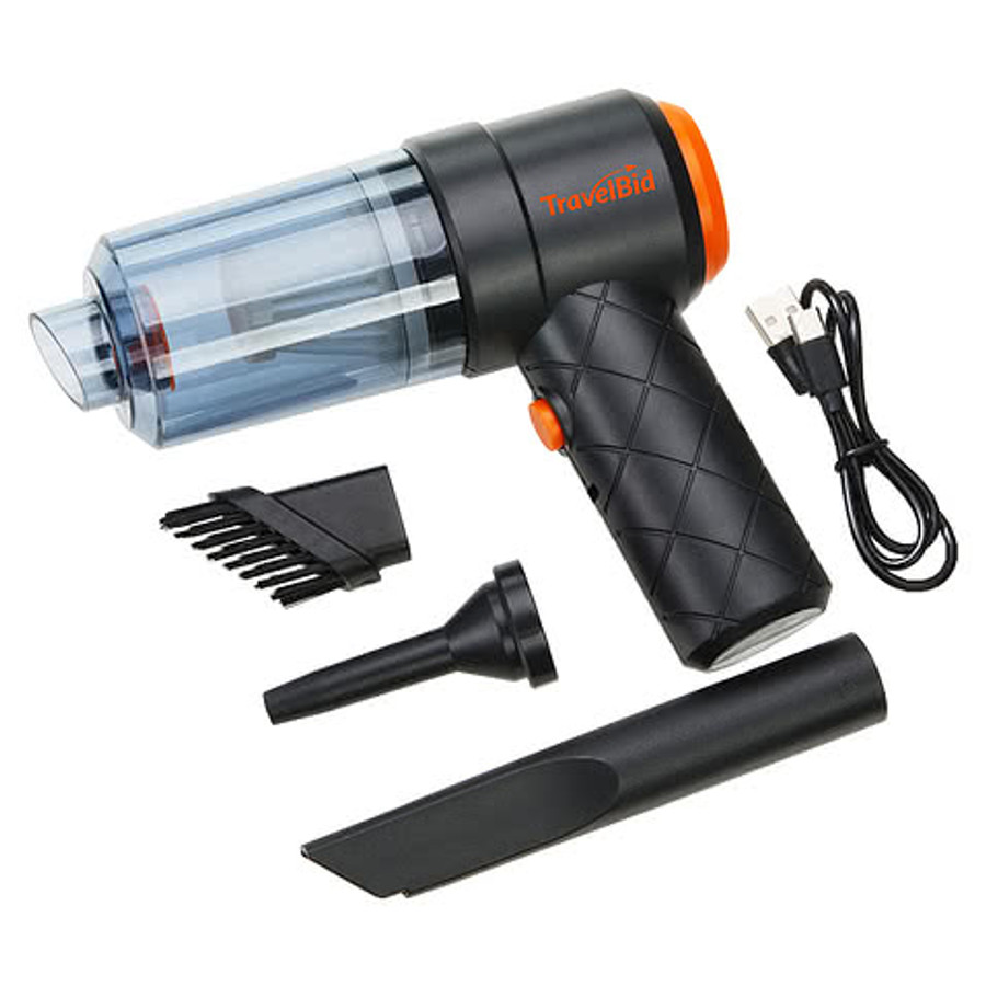 Dynamo Rechargeable Portable Vacuum Cleaner in Black/Orange