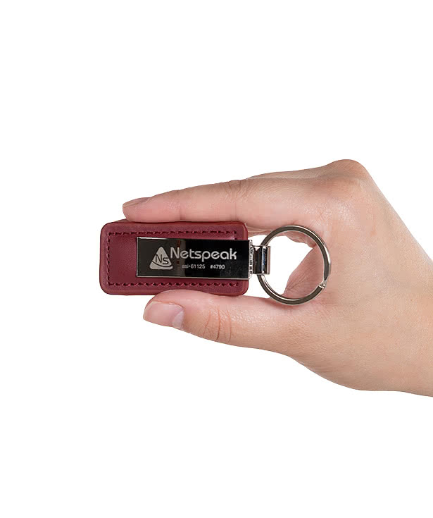 Laser Engraved Leatherette Keychain