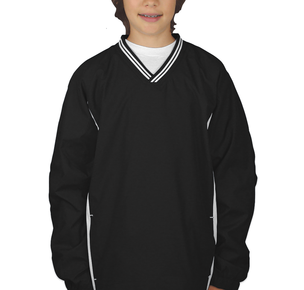 Sport-Tek Youth Tipped V-Neck Windshirt-default