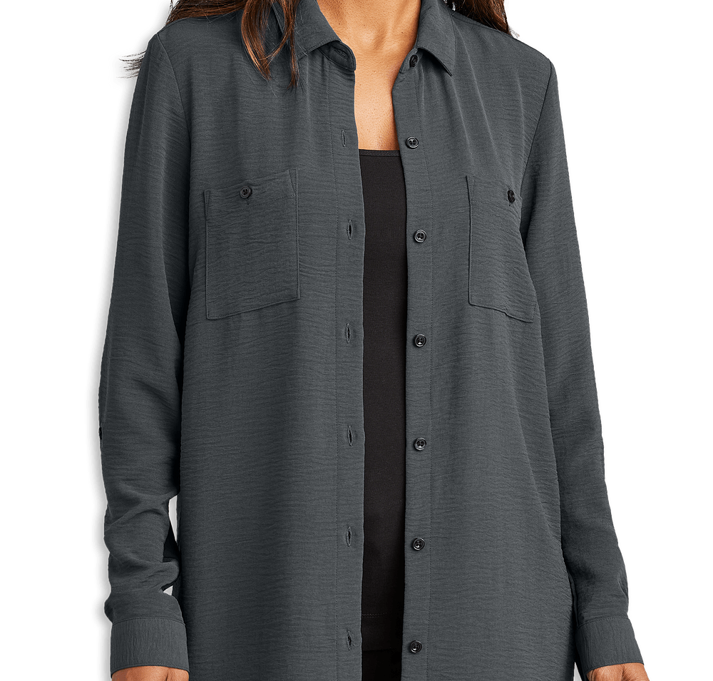 Port Authority Women's Textured Crepe Long Tunic-default