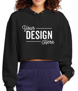 Champion Women's Reverse Weave Cropped Hoodie - Color: Black