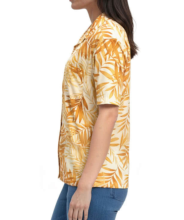 Blue Generation Tonal Print Short Sleeve Camp Shirt