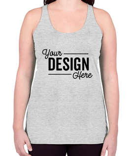 Bella + Canvas Women's Tri-Blend Racerback Tank - Color: White Fleck Tri-Blend