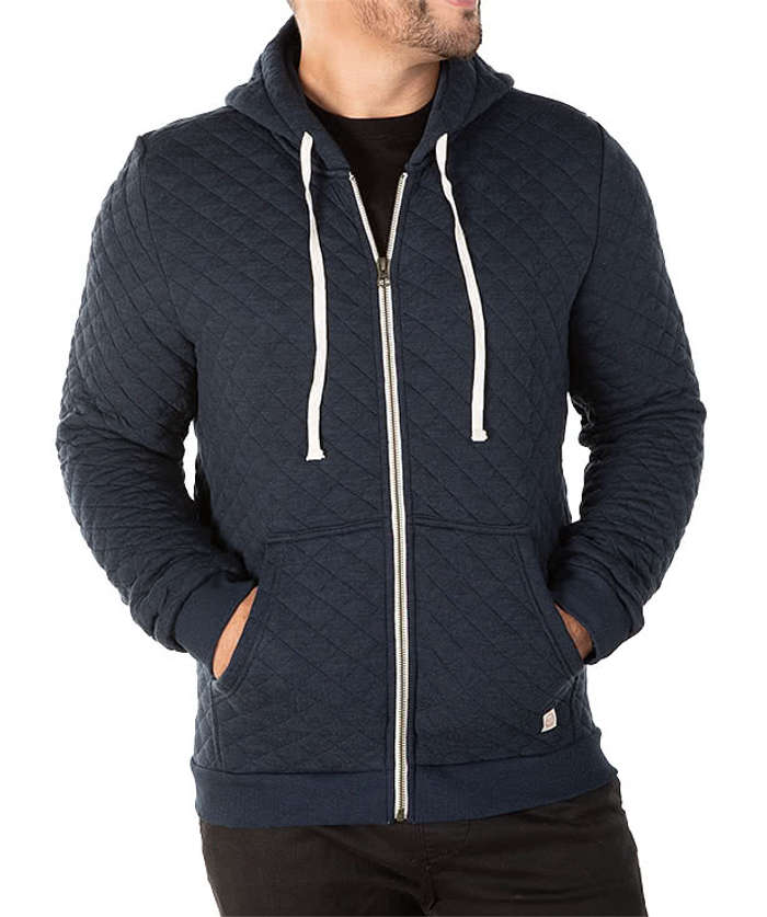 Custom Marine Layer Corbet Quilted Zip Hoodie - Design Full Zip Sweatshirts  Online at