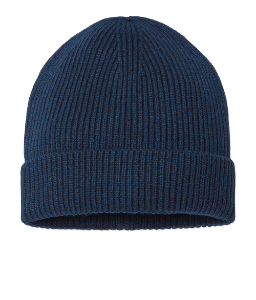 Atlantis Headwear Andy Sustainable Fine Rib Cuff Beanie in Navy