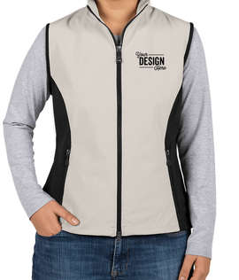 North End Women's Soft Shell Vest - Color: Natural Stone