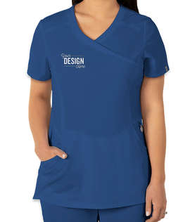Cherokee Infinity Women's Mock Wrap Scrub Top - Color: Royal