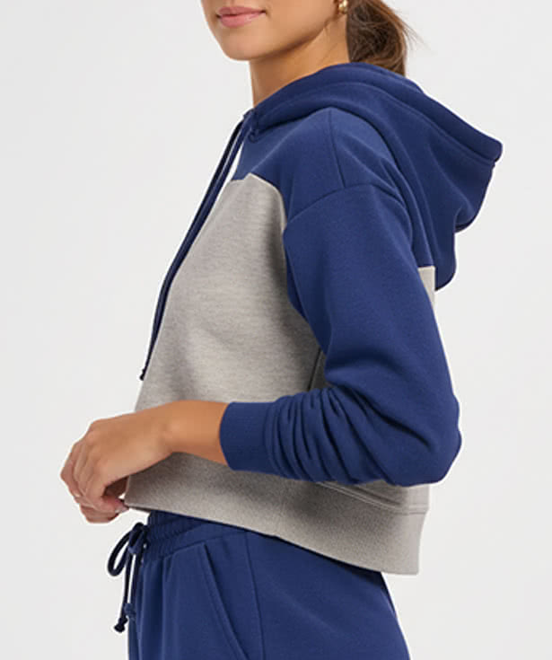 Boxercraft Women’s Cropped Fleece Pullover Hoodie