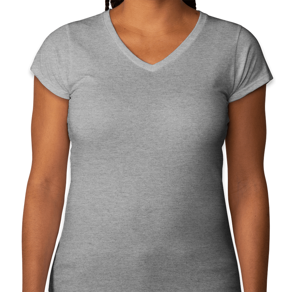 Gildan Women's Slim Fit Softstyle V-Neck Jersey T-shirt-default