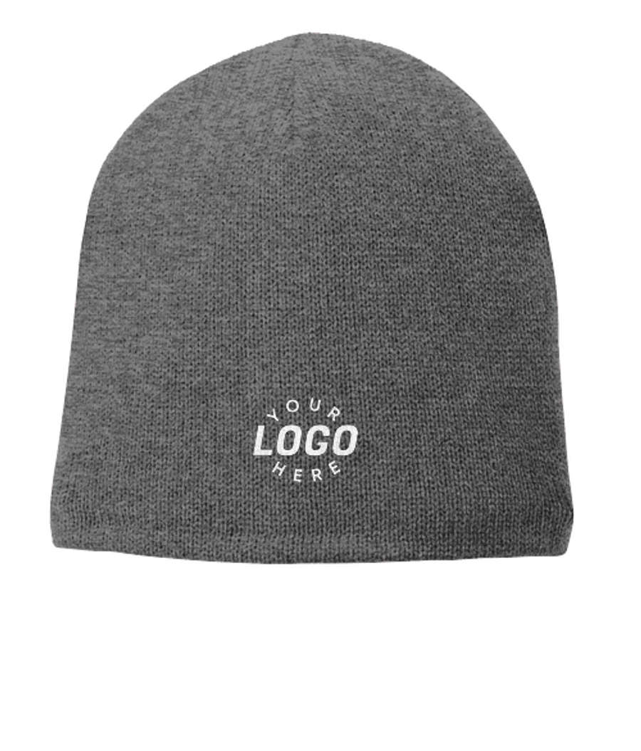 Port Authority Acrylic Fleece Lined Beanie in Athletic Oxford