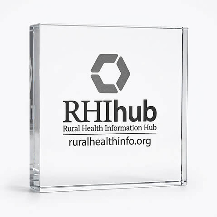 Square Phone Stand Paperweight in Clear