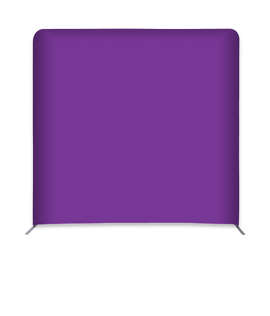 Full Color 98" x 91.25" Eurofit Straight Wall Display Kit - Color: Team Purple