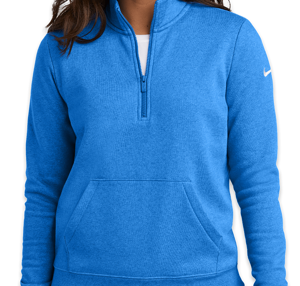 Nike Women's Club Swoosh Sleeve Quarter Zip Sweatshirt-default