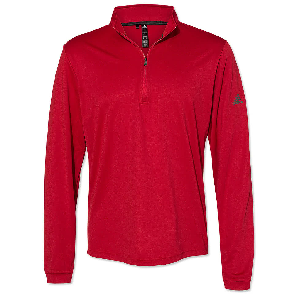 Adidas Recycled Lightweight Quarter Zip Sweatshirt - Embroidered