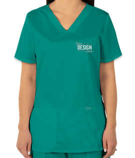 Cherokee Workwear Revolution Women's V-Neck Scrub Top - Color: Teal