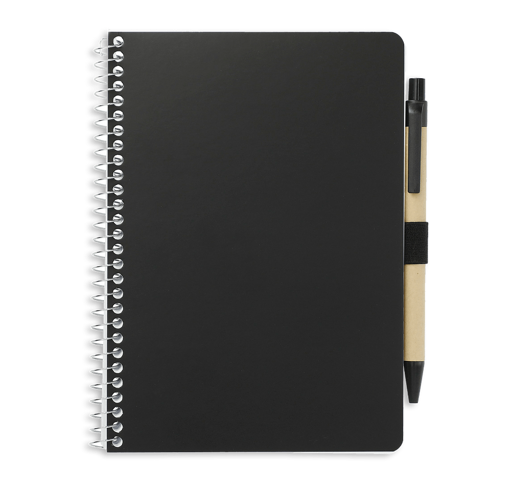 FSC Mix Soft Cover Spiral Notebook with Pen-default