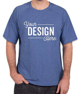 Sport-Tek Tri-Blend Short Sleeve Raglan Performance Shirt - Color: True Royal Heather