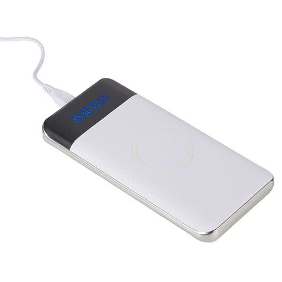 Constant 10,000 mAh Portable Wireless Power Bank in White (WH)