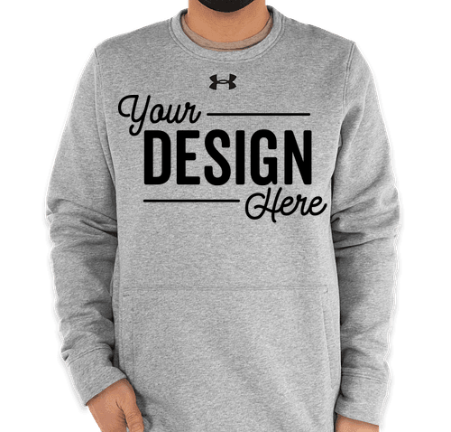 Custom Under Armour Hustle Pocket Crewneck Sweatshirt Design Crewneck Sweatshirts Online at CustomInk