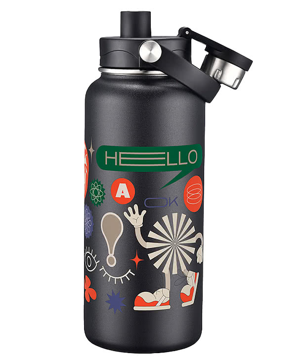 34 oz. Bresso Insulated Water Bottle with Twist Top Spout (Case of 25)