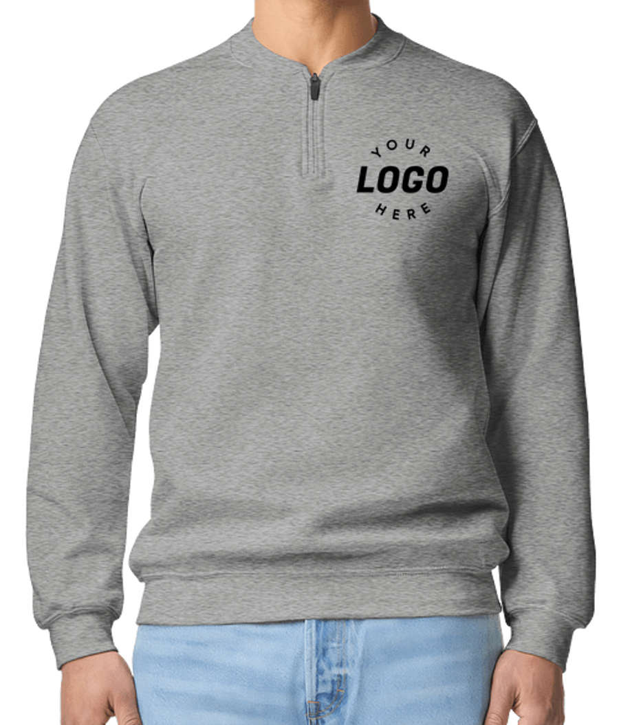 Gildan Softstyle Eco Quarter Zip Sweatshirt in Sport Grey