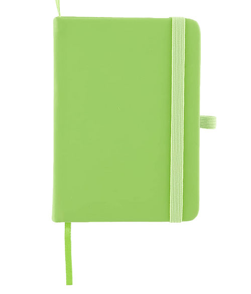 Recycled Mini Notebook Bag Charm in Lime